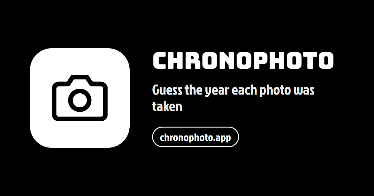 Chronophoto: guess the year each photo was taken